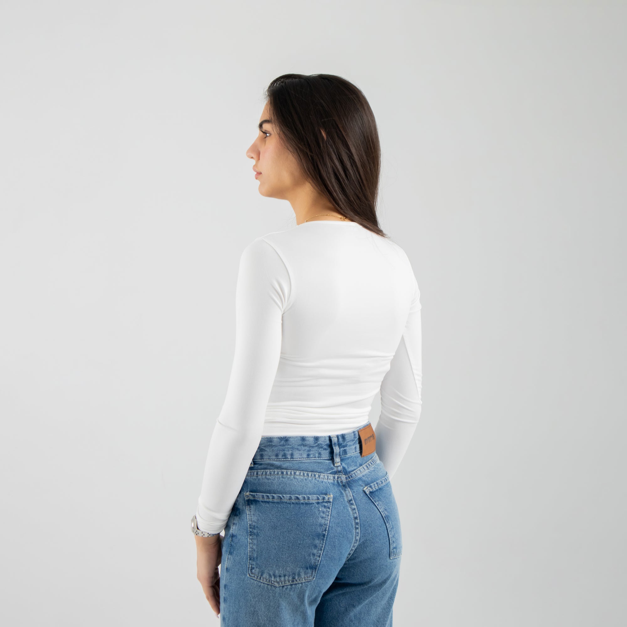 White Long Sleeve Top