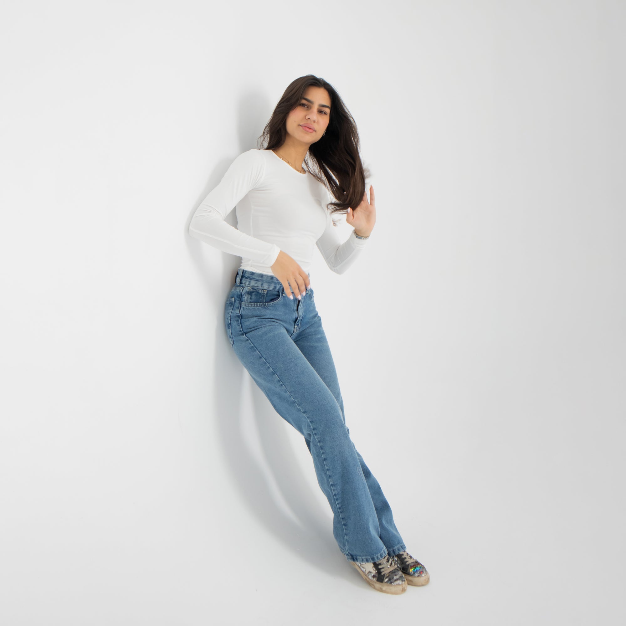 White Long Sleeve Top
