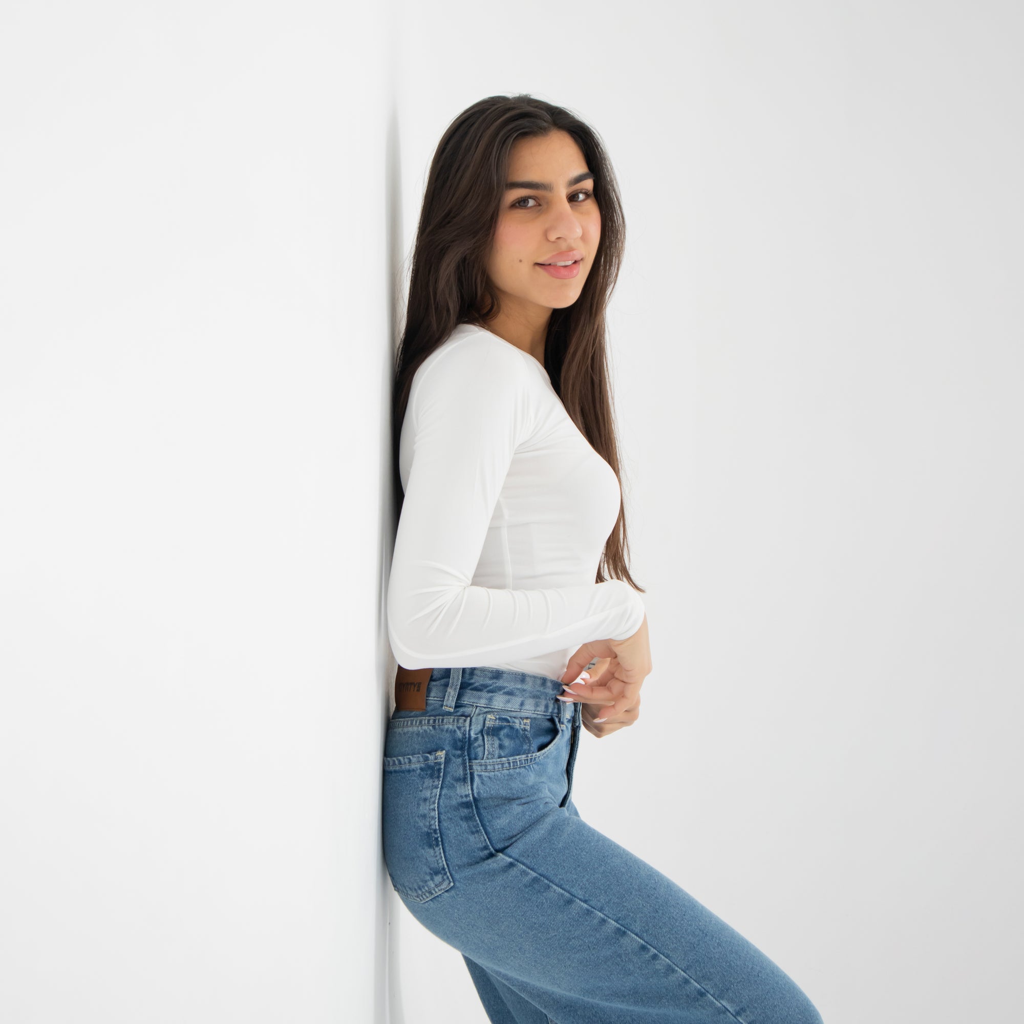White Long Sleeve Top