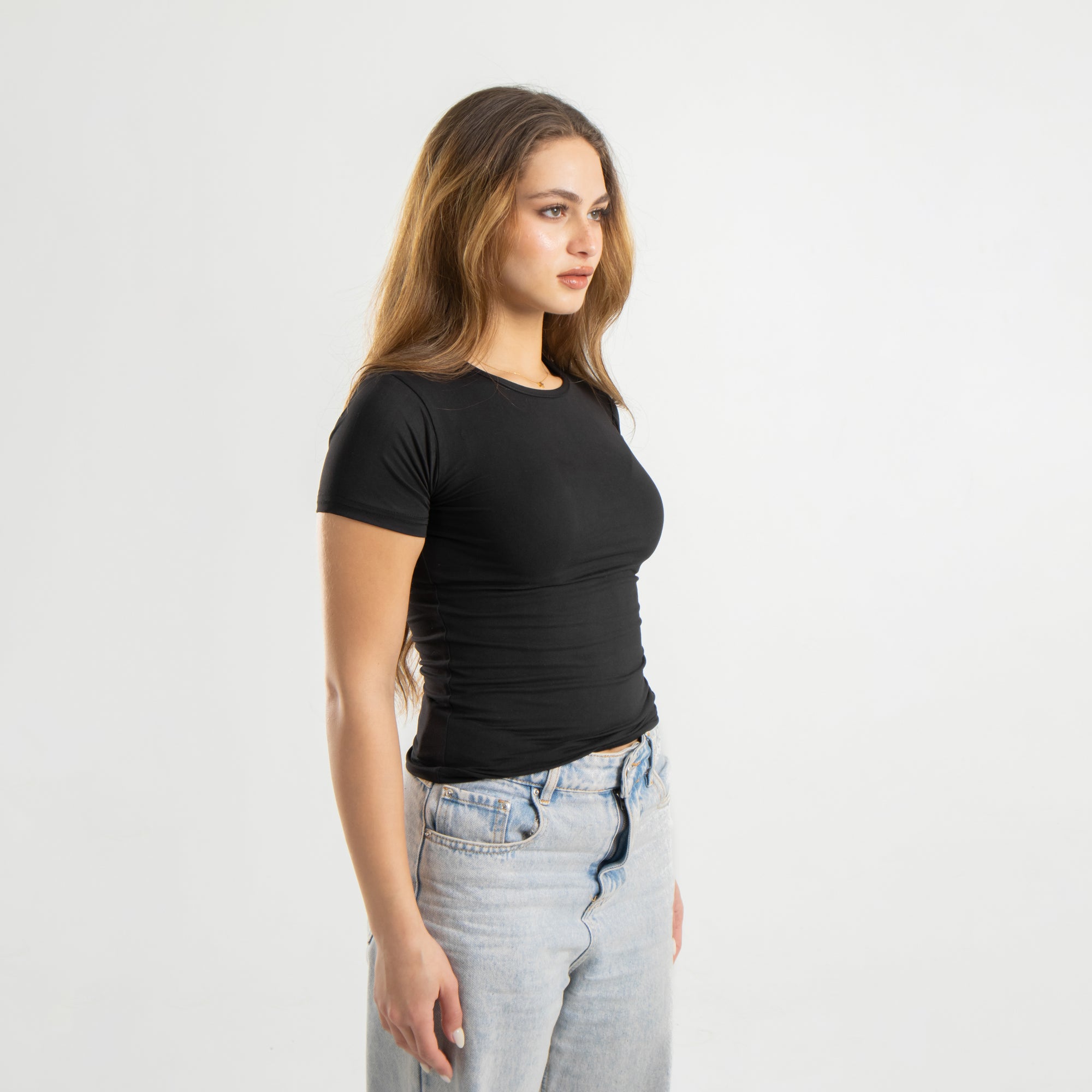 Black Short Sleeve Top