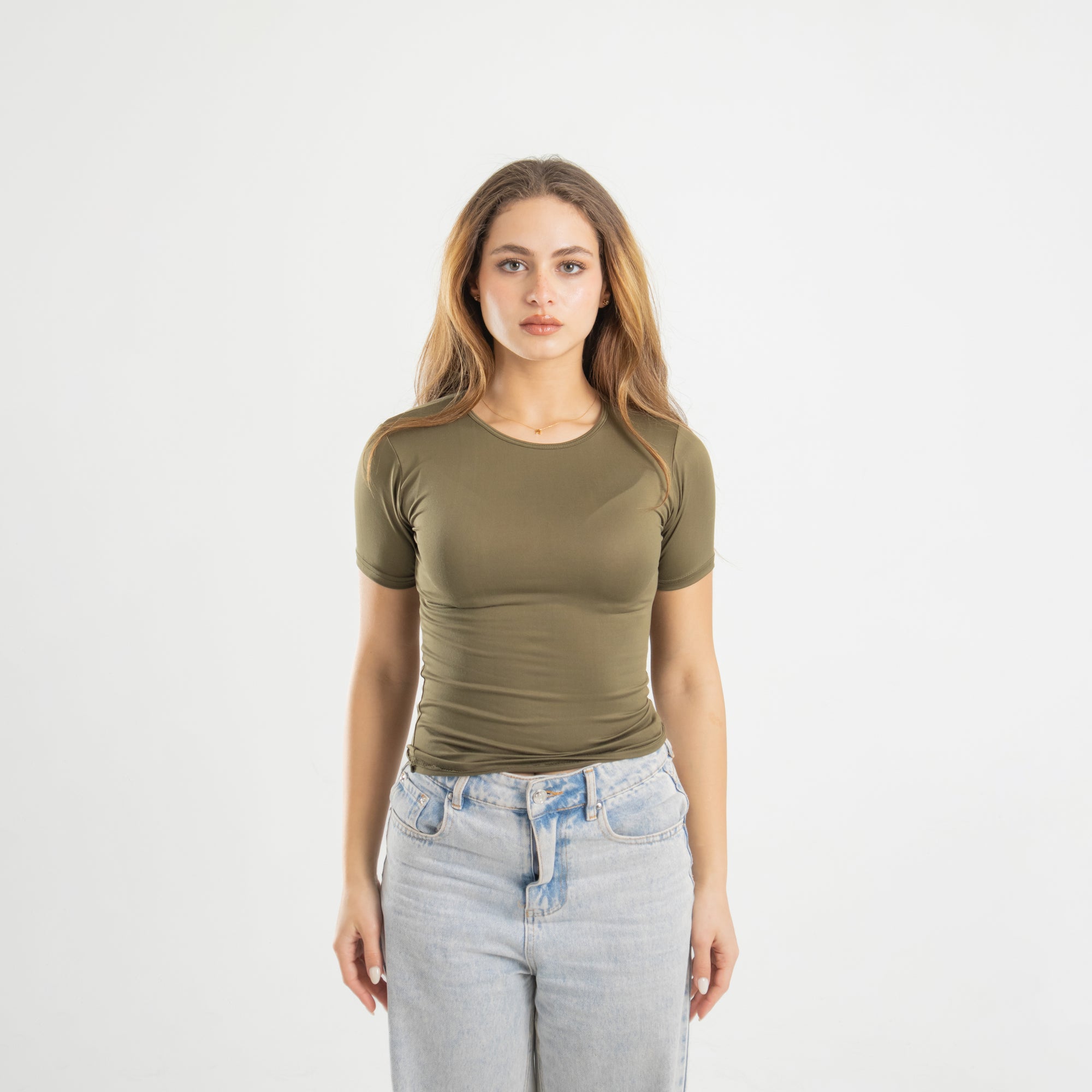 Olive Short Sleeve Top