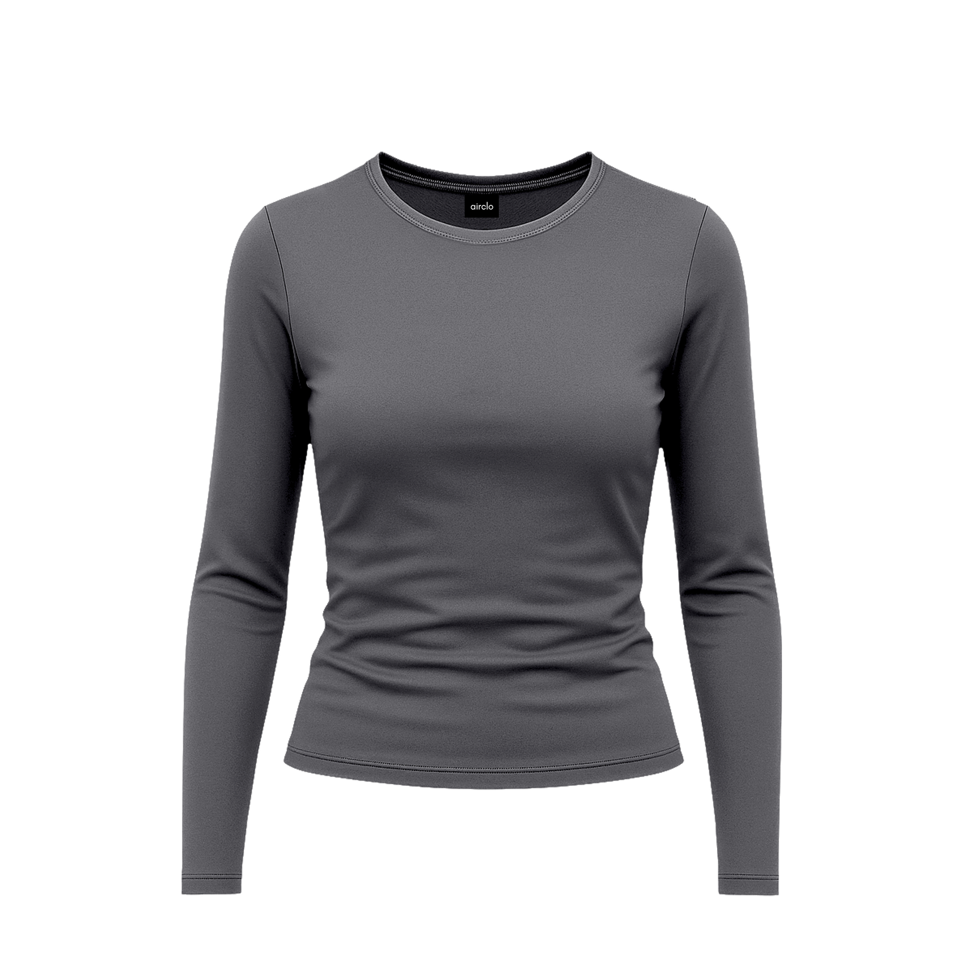 Grey Long Sleeve Top