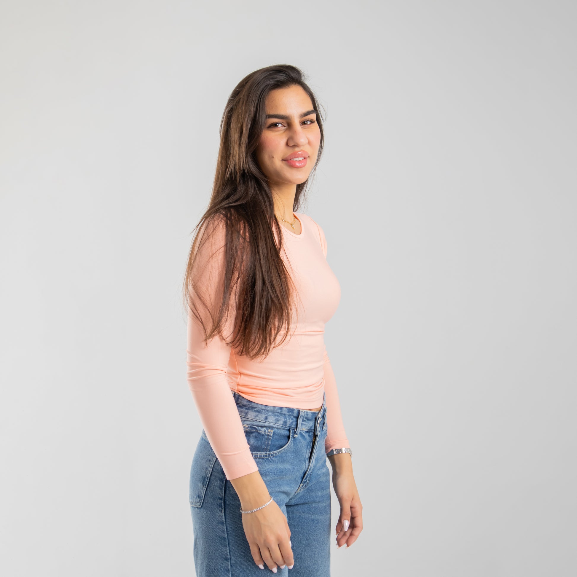 Peach Long Sleeve Top