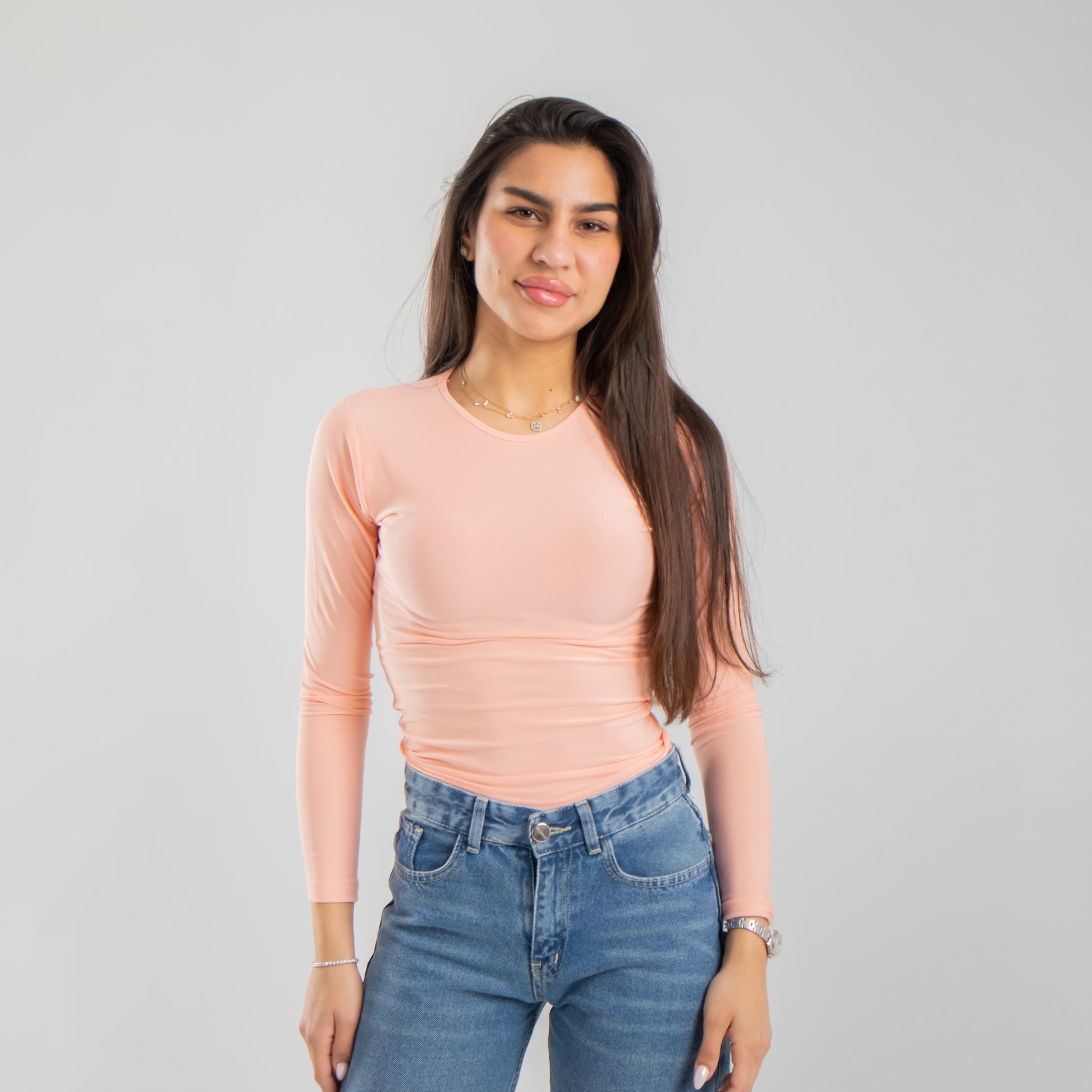 Peach Long Sleeve Top