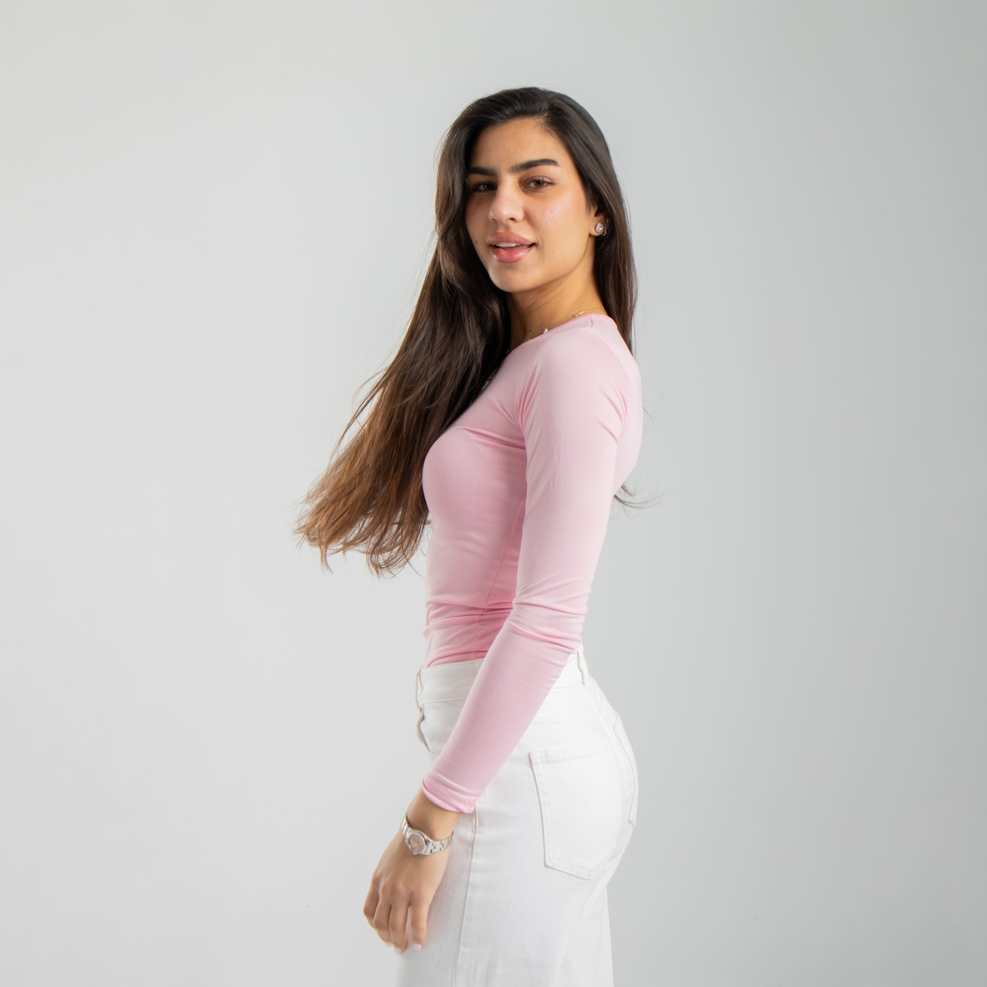 Pink Long Sleeve Top