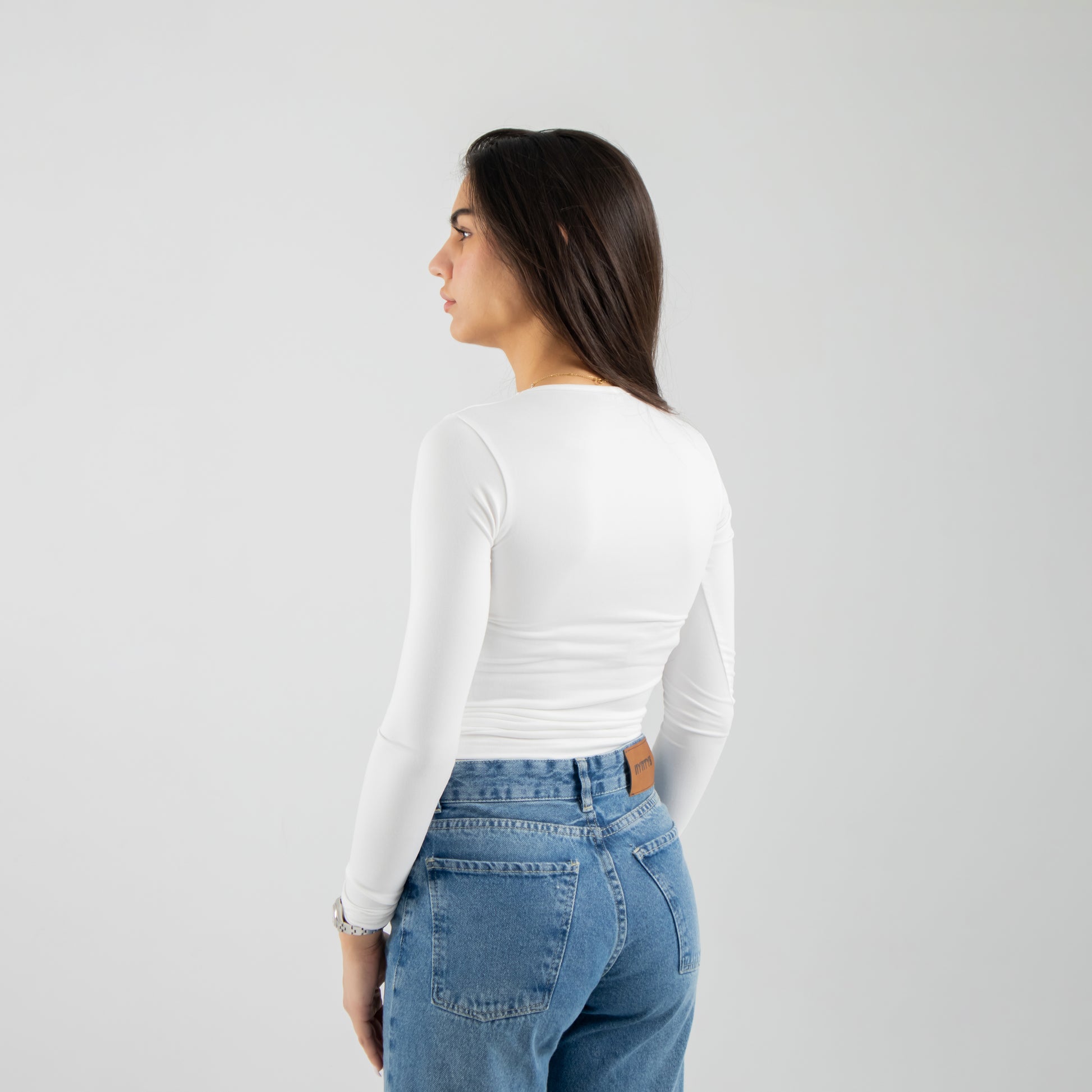 White Long Sleeve Top