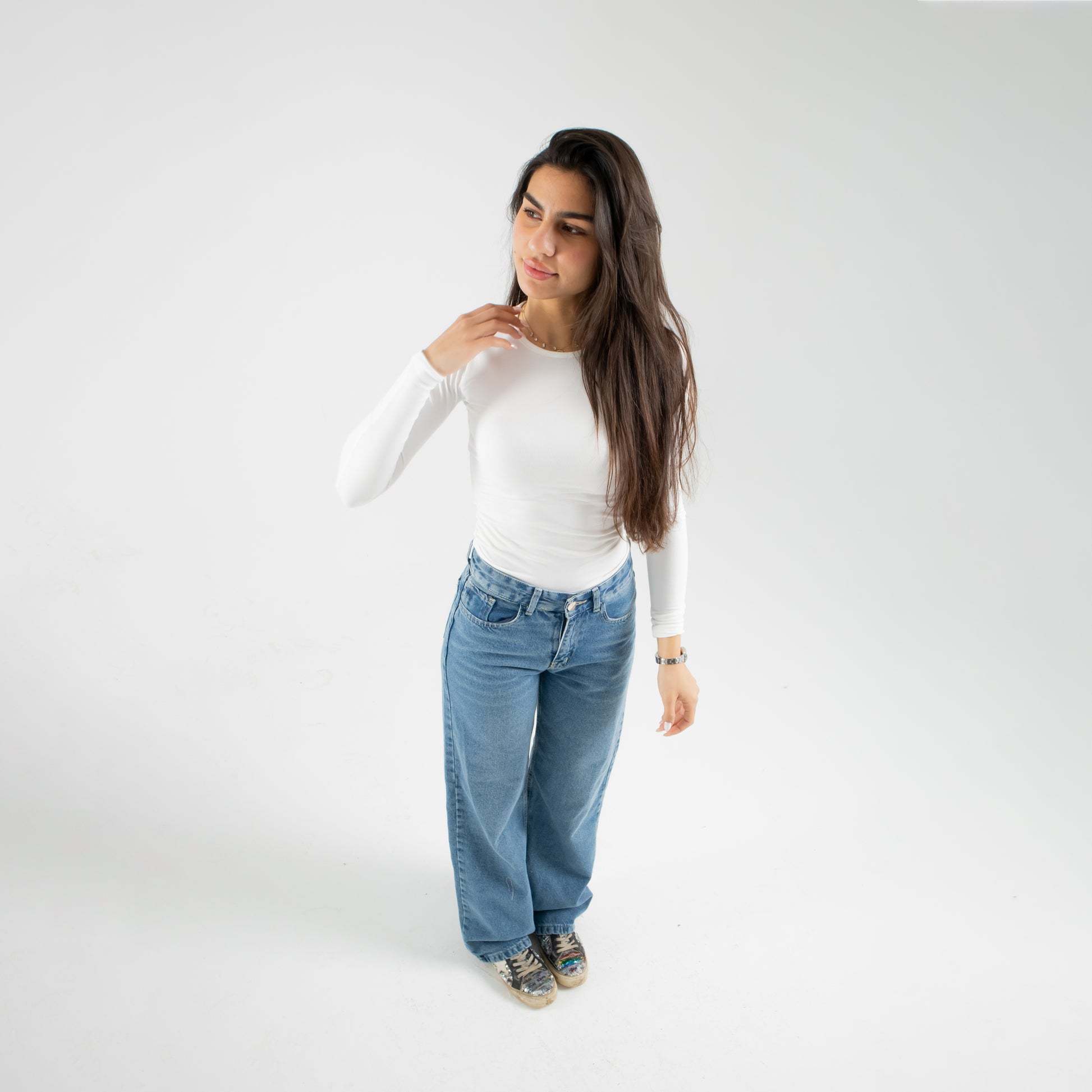 White Long Sleeve Top