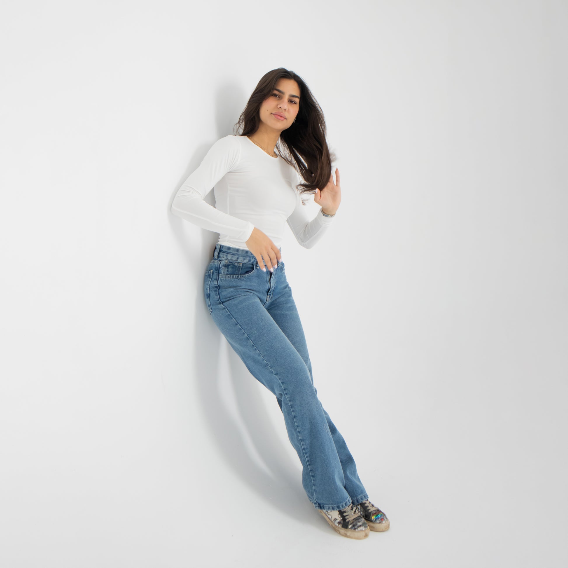 White Long Sleeve Top