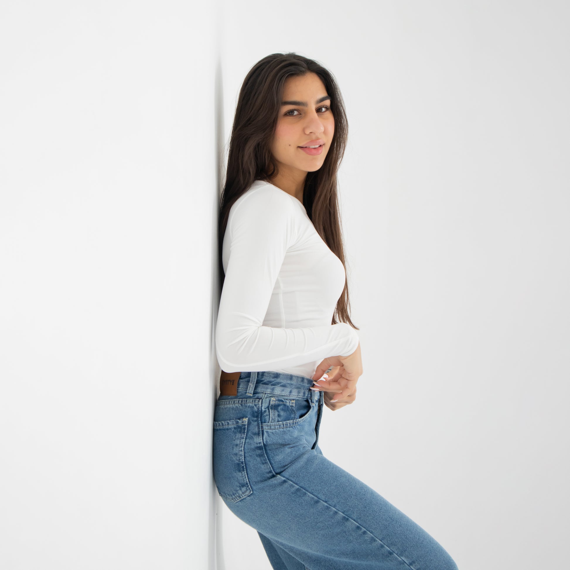 White Long Sleeve Top
