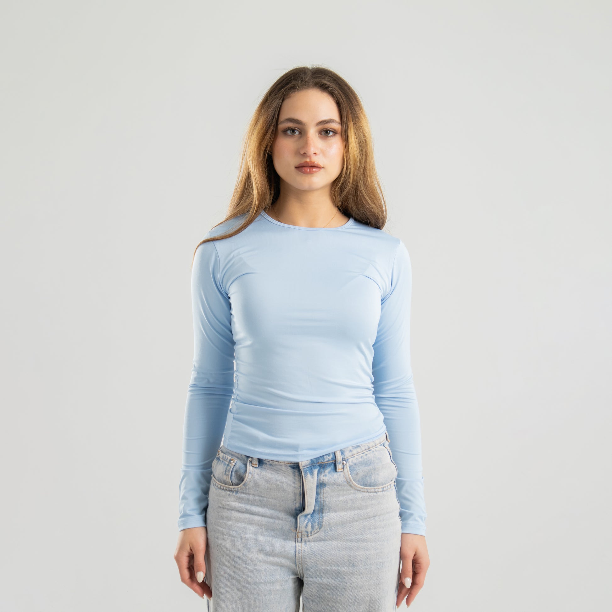 Sky Blue Long Sleeve Top