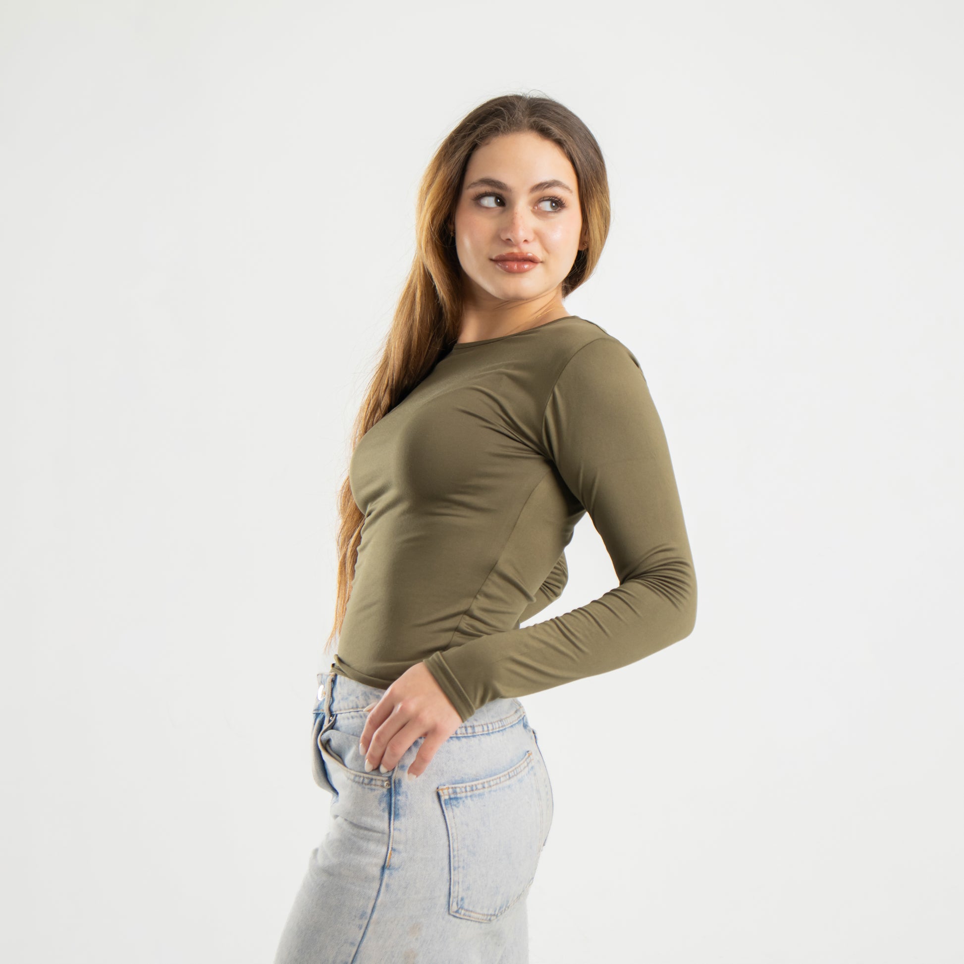 Olive Long Sleeve Top