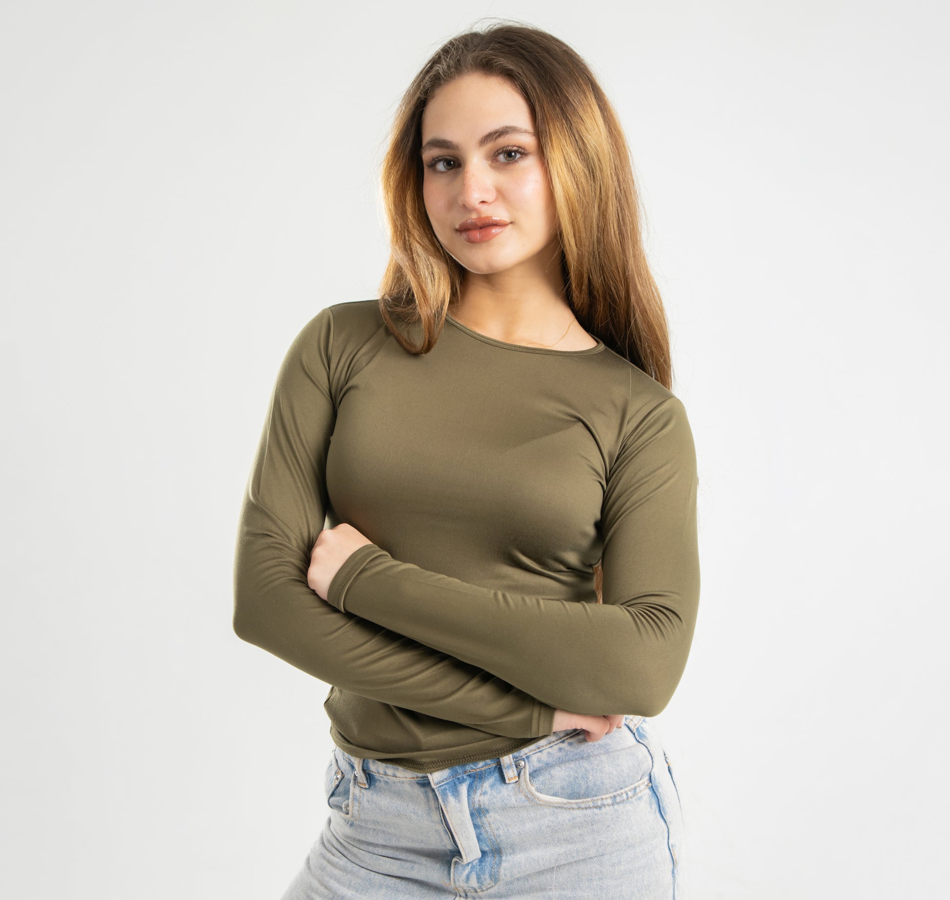 Olive Long Sleeve Top
