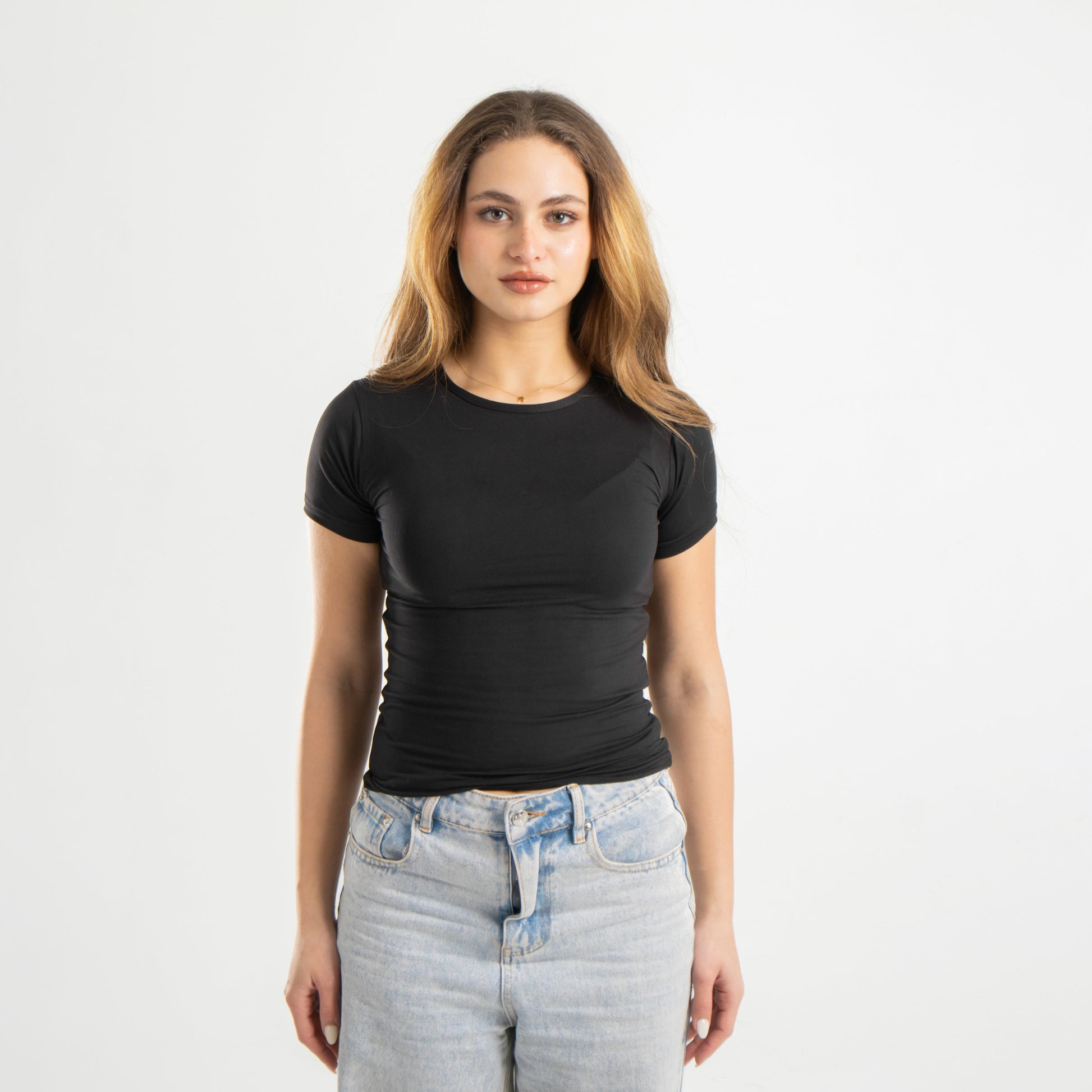 Black Short Sleeve Top