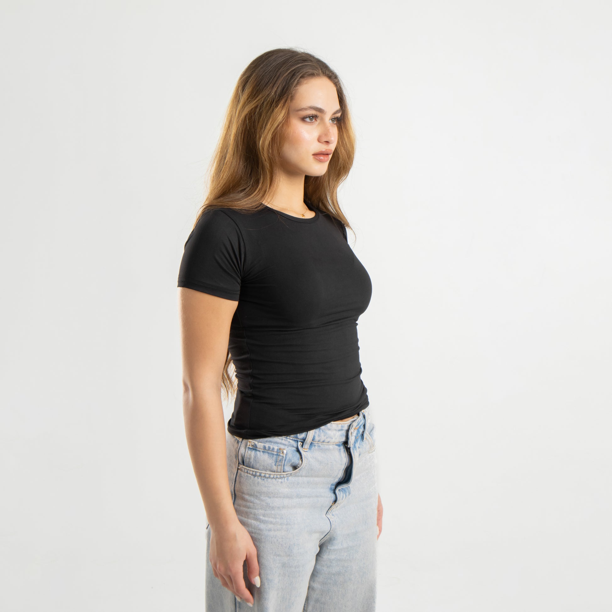 Black Short Sleeve Top
