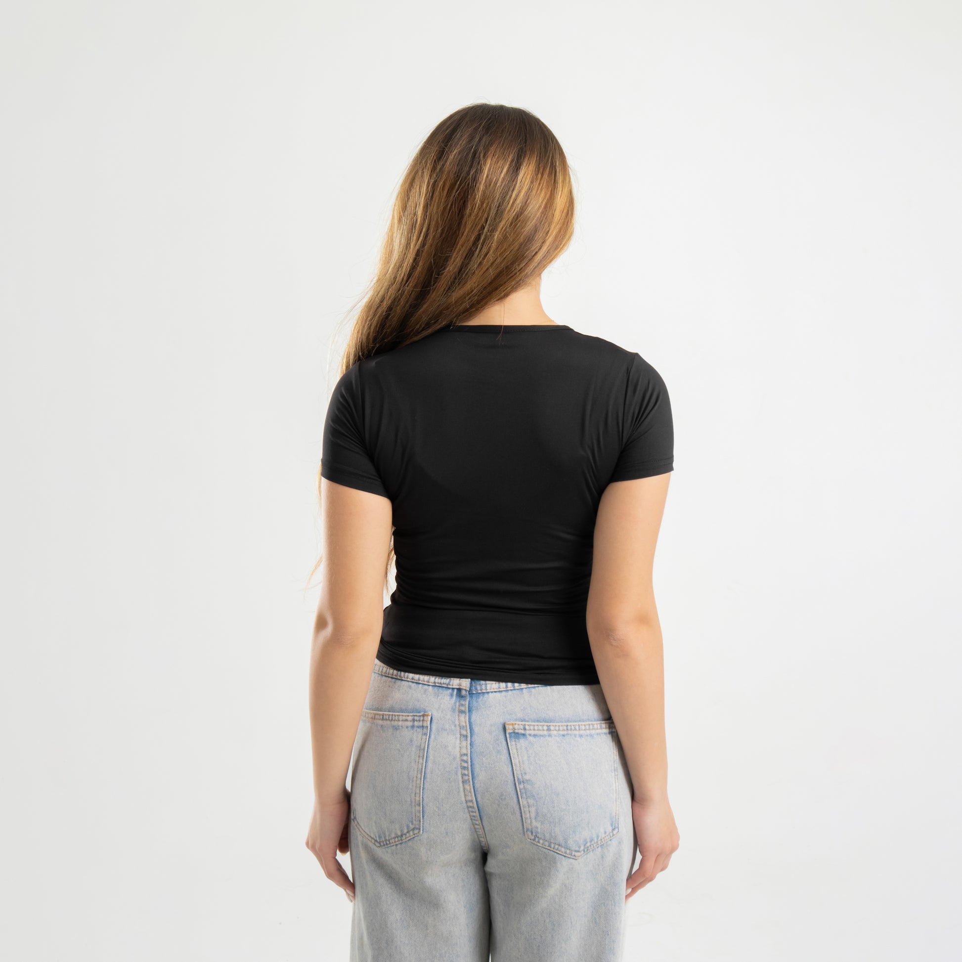 Black Short Sleeve Top