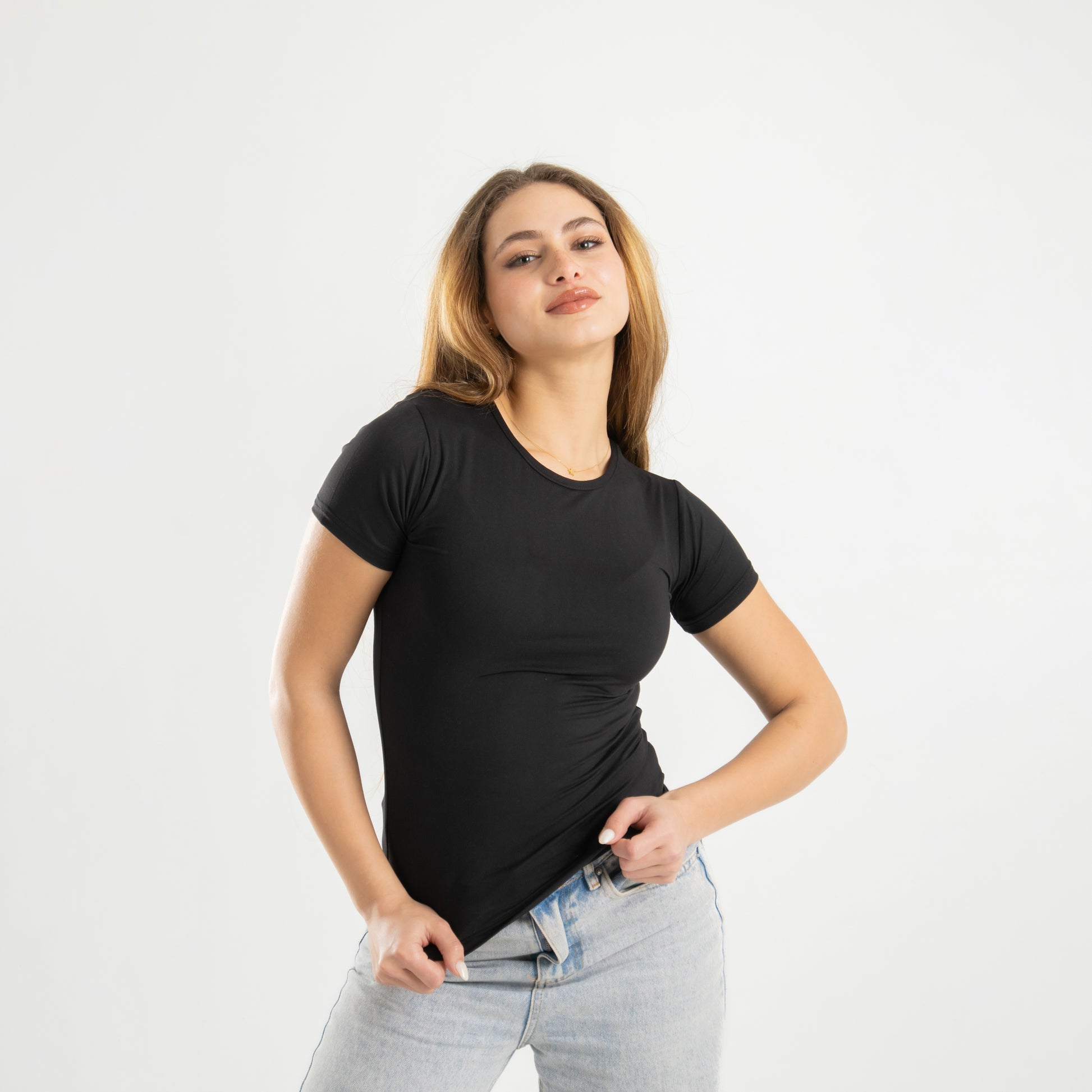 Black Short Sleeve Top