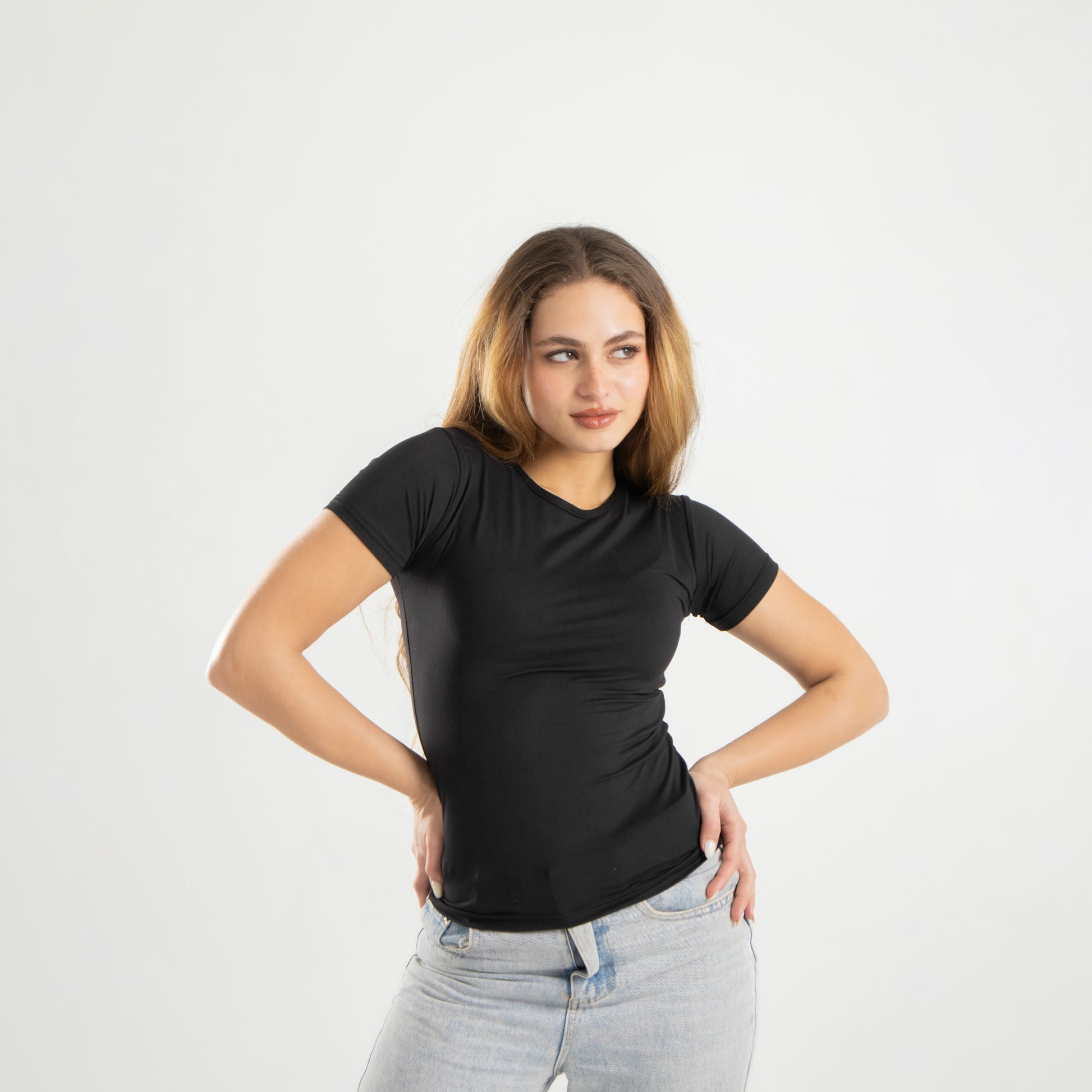 Black Short Sleeve Top