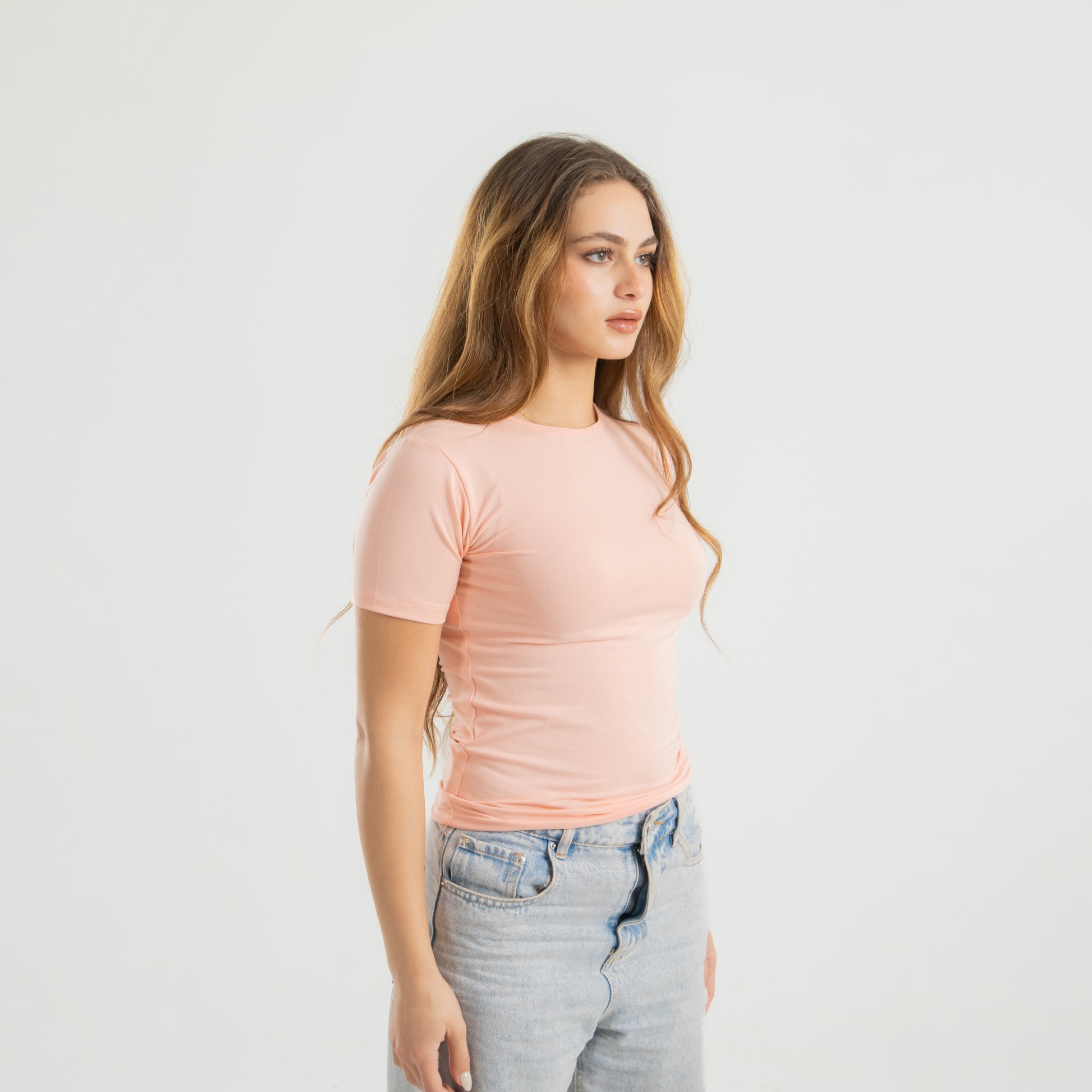 Peach Short Sleeve Top