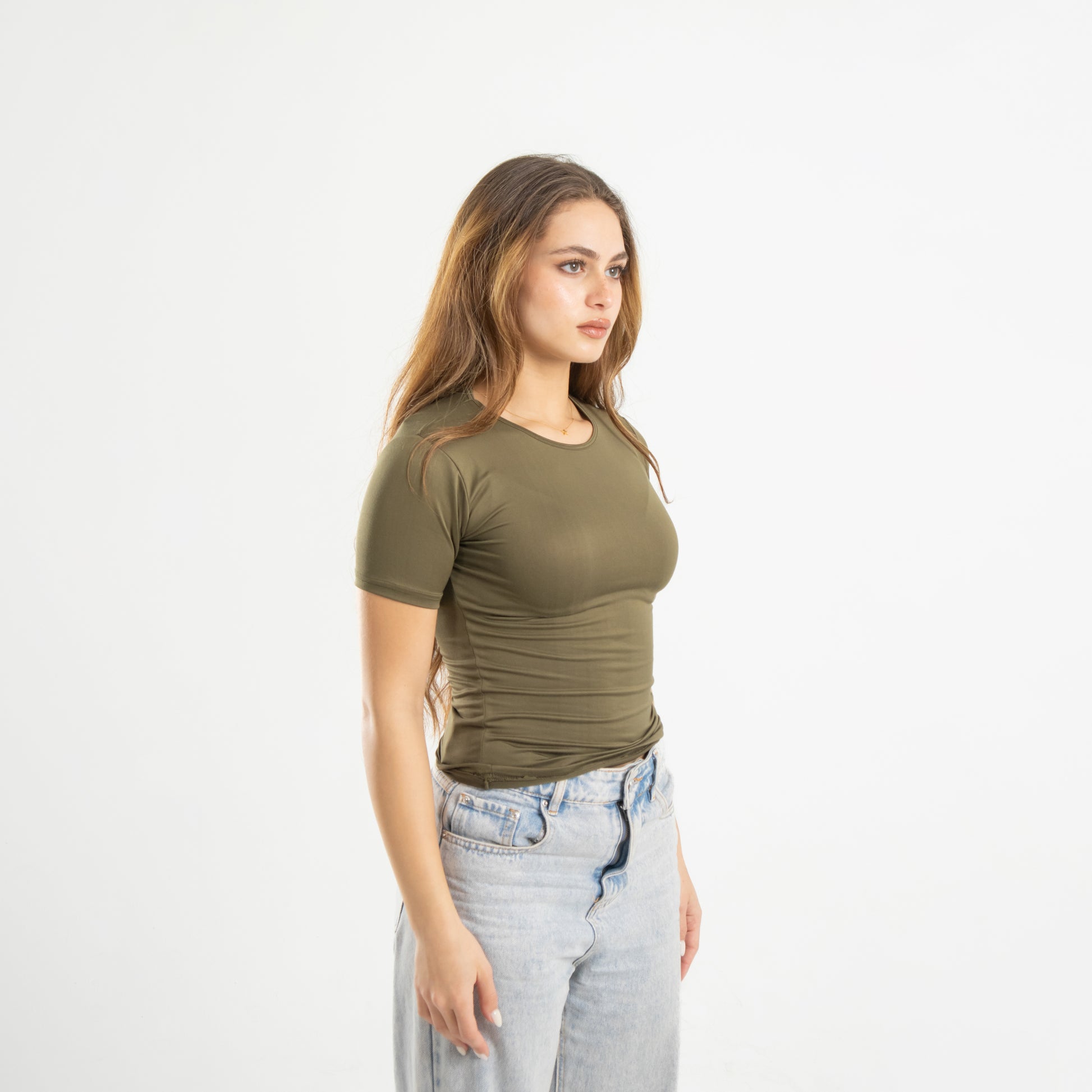 Olive Short Sleeve Top