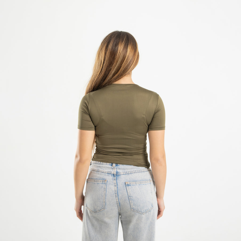 Olive Short Sleeve Top