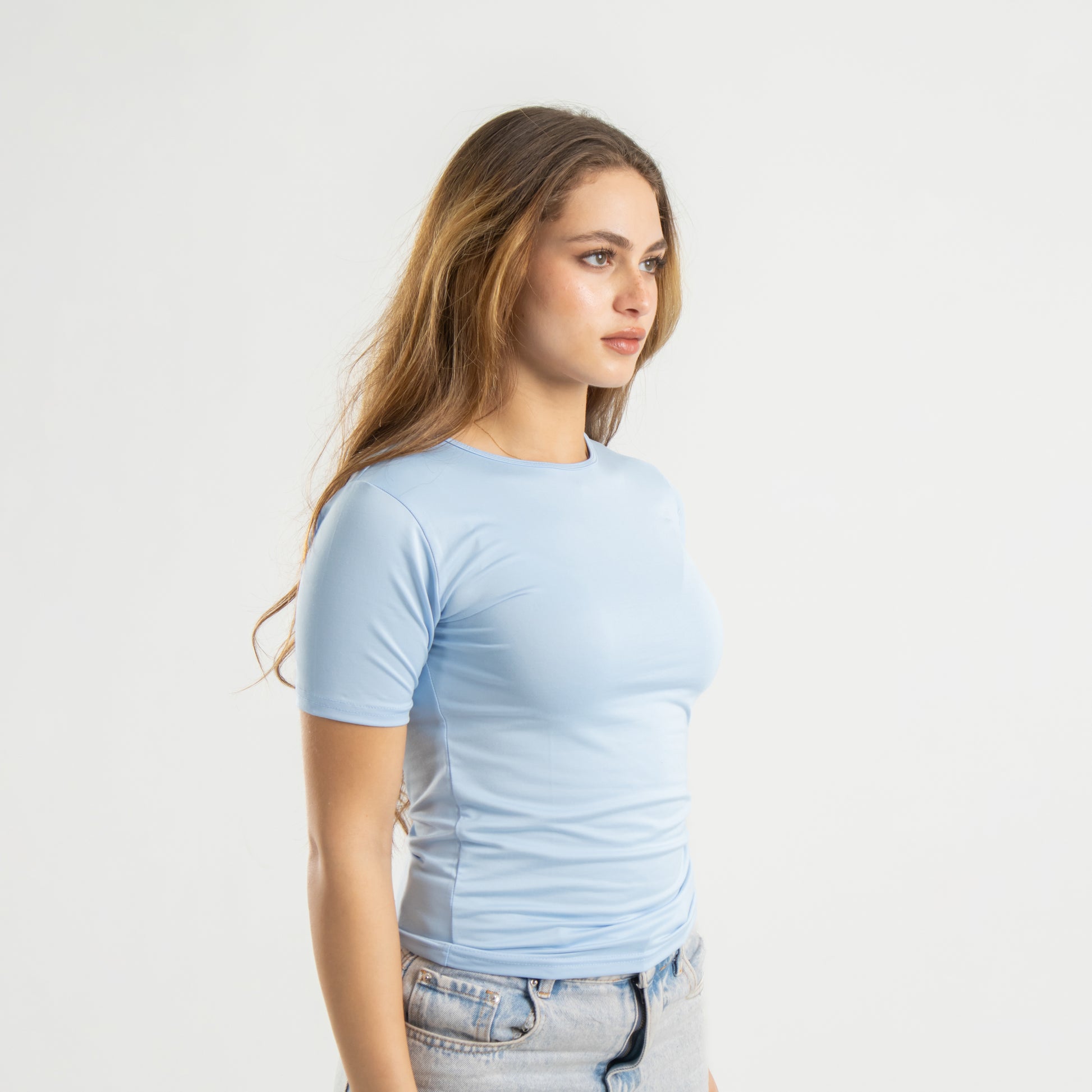 Sky Blue Short Sleeve Top