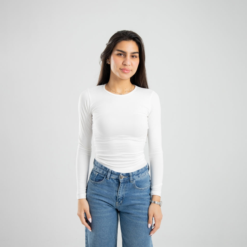 White Long Sleeve Top