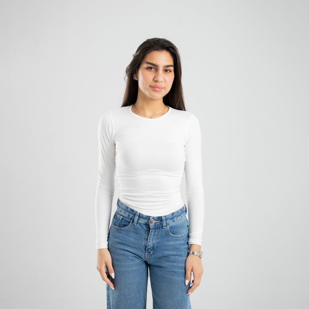 White Long Sleeve Top